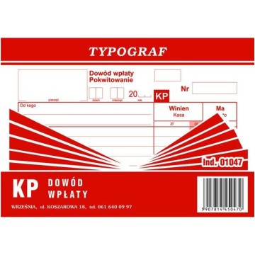 Druk- KP Kasa Przyjmie TYPOGRAF