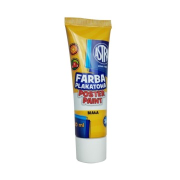 Farba plakatowa ASTRA w tubie 30ml biała