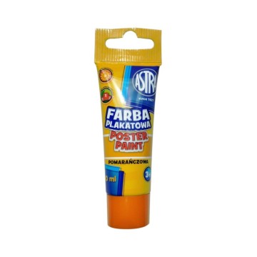 Farba plakatowa ASTRA w tubie 30ml pomarańczowa