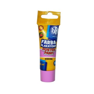 Farba plakatowa ASTRA w tubie 30ml różowa