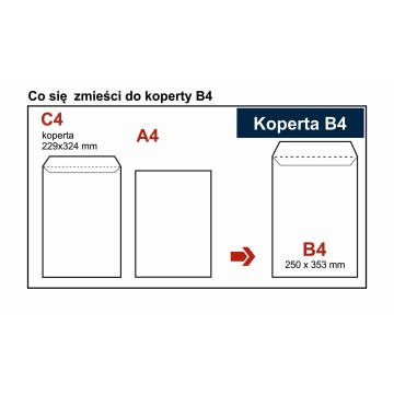 Koperty B4 HK białe [250]