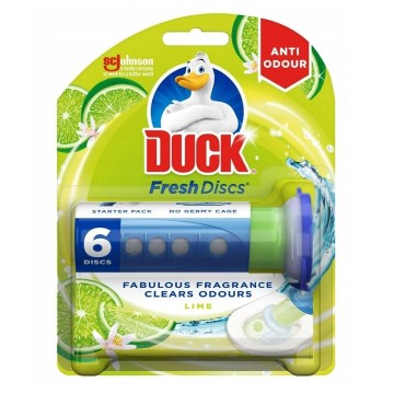 Krążki do WC żelowe DUCK FRESH DISCS limonka