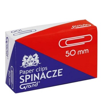 Spinacze okrągłe 50mm GRAND [100] srebrne